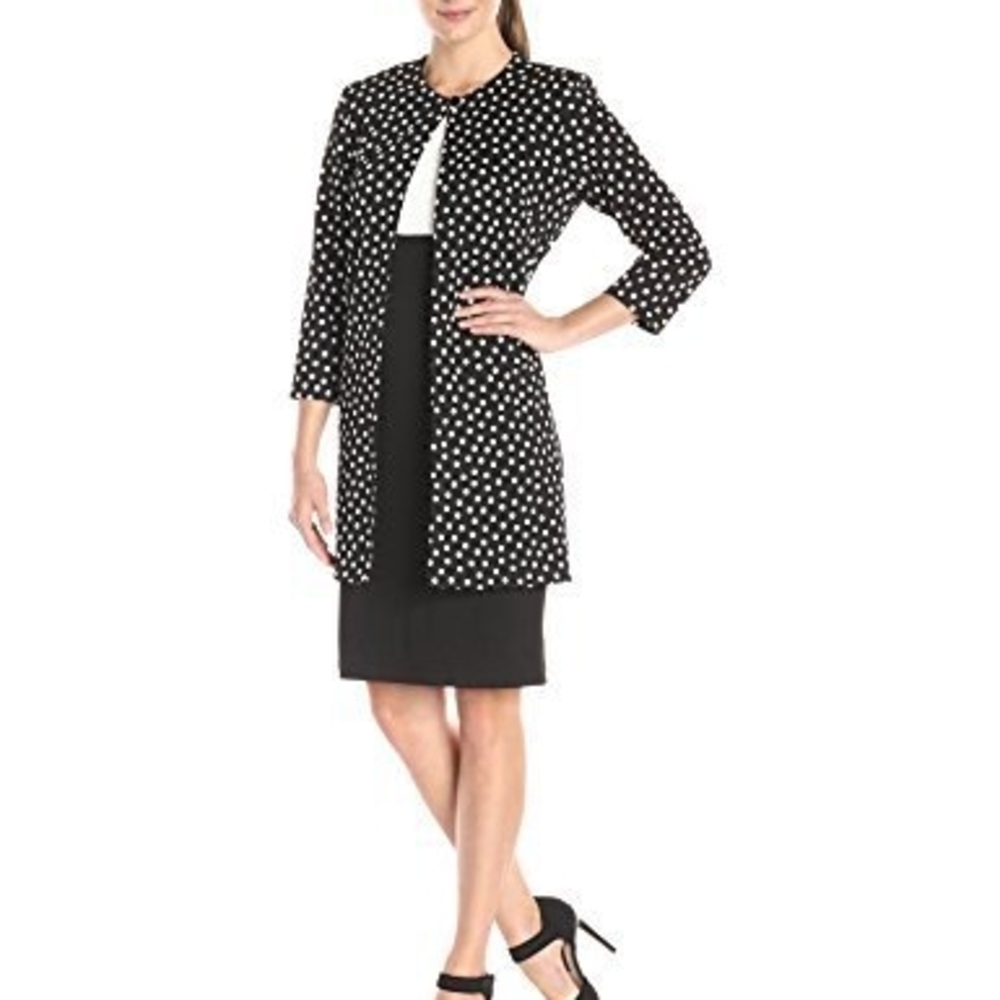 Danny & Nicole Polka Dots Jacket & Dress Set